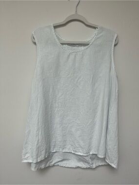Bryn Walker 100% linen Huxley Tank in light blue